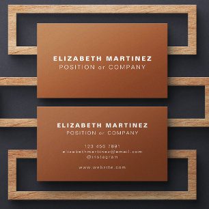 Minimalist Terracotta Modern Professional Custom Business Card