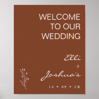 Minimalist Terracotta Motif Welcome Wedding