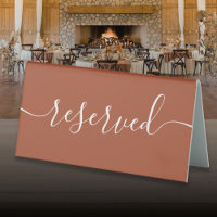 Minimalist Terracotta Script Reserved