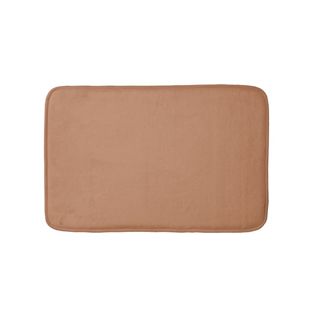 Minimalist terracotta solid plain elegant modern bath mat (Front)