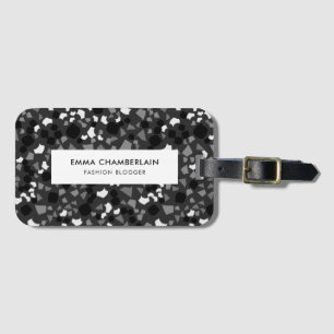 Minimalist Terrazzo Print Modern Custom Luggage Tag
