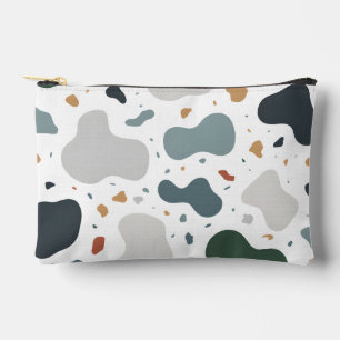 Minimalist Terrazzo Style Custom Fabric, Wallpaper Accessory Pouch