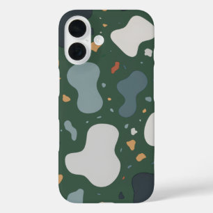 Minimalist Terrazzo Style Custom Fabric, Wallpaper iPhone 16 Case