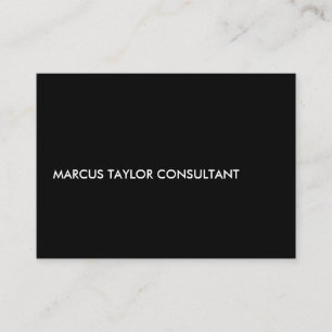 Minimalist Text Black and White Business Card