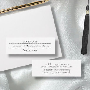 Minimalist Text Design Graduation  Calling Card