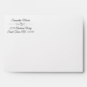 Minimalist Text Divider Return Address Envelope