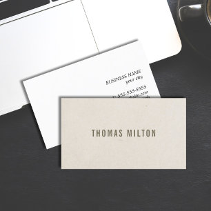 Minimalist Texture Beige Consultant Brown  Business Card
