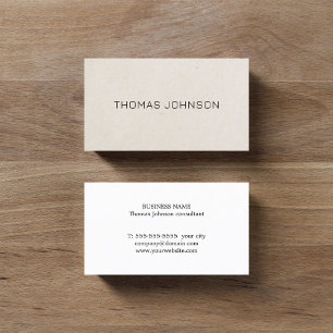 Minimalist Texture Beige Consultant Business Card