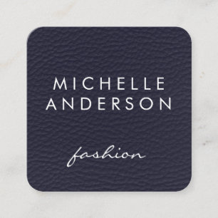 Minimalist Texture / Faux Leather Square Business Card