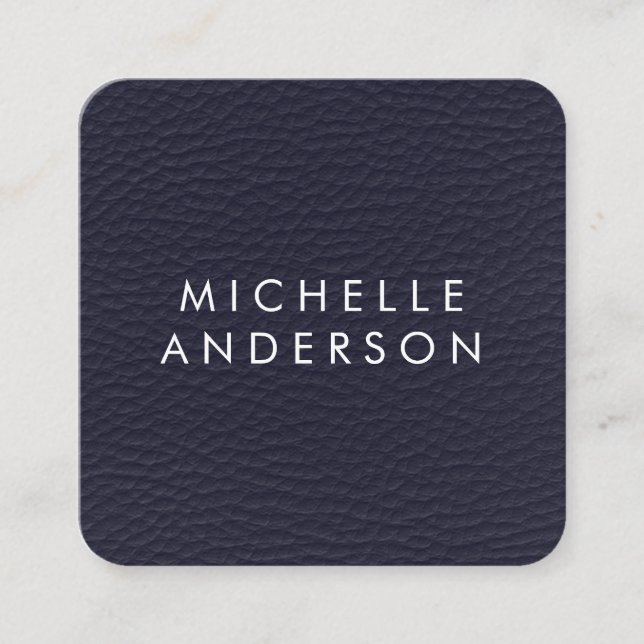 Minimalist Texture Square Business Card (Front)