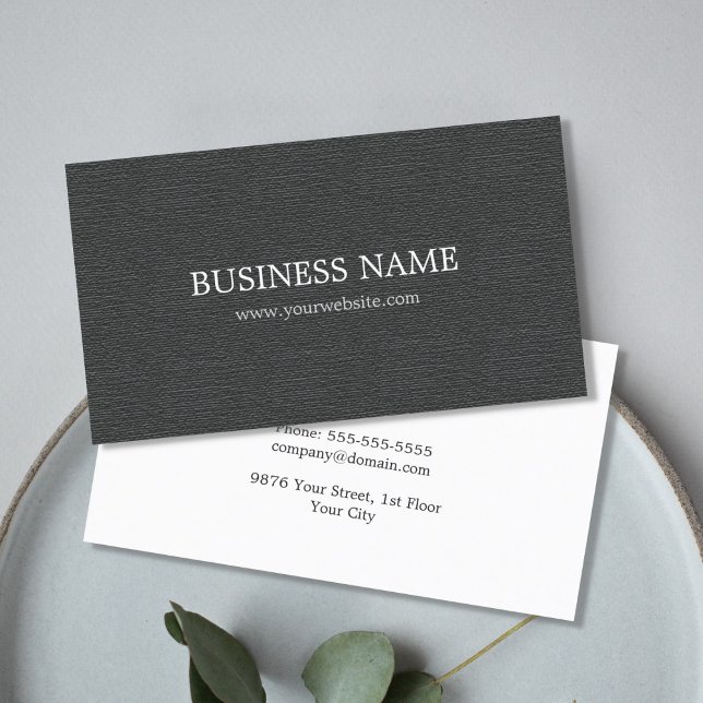 Minimalist Textured Gray Attorney Consultant Business Card (Creator Uploaded)