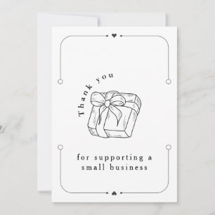 Minimalist Thank You Card for Small Business Order
