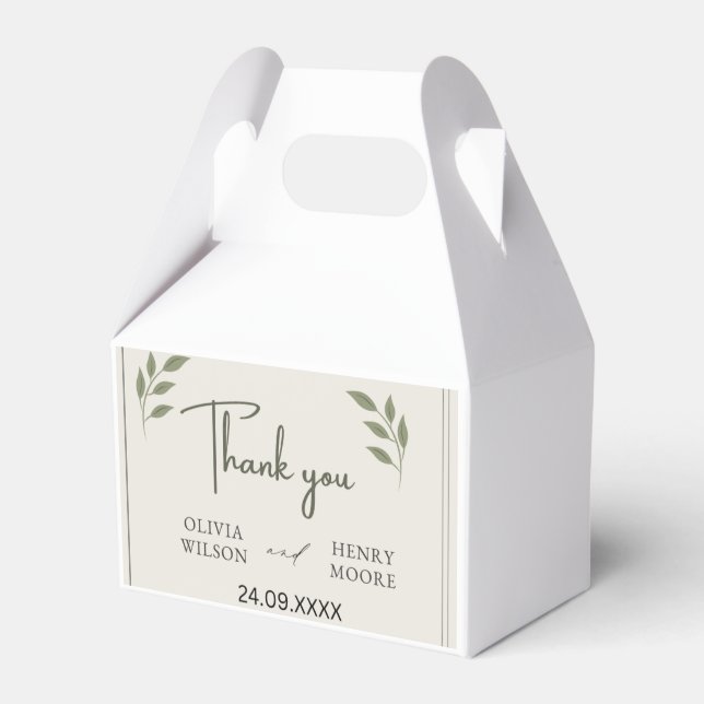 Minimalist Thank You Favour Box (Front Side)
