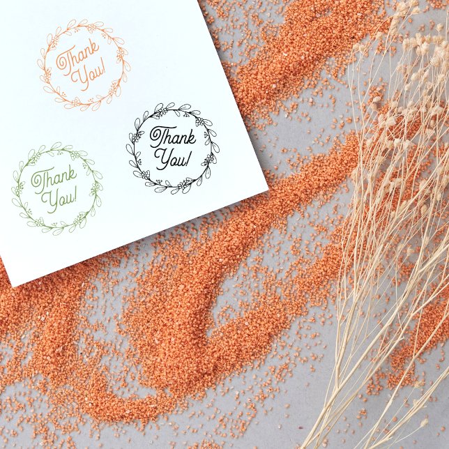 Minimalist Thank You, Flower Rubber Stamp (Creator Uploaded)