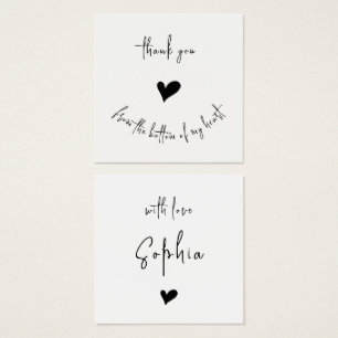 Minimalist Thank you Heart Custom Profile Card