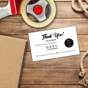 Minimalist Thank You Insert Business Card