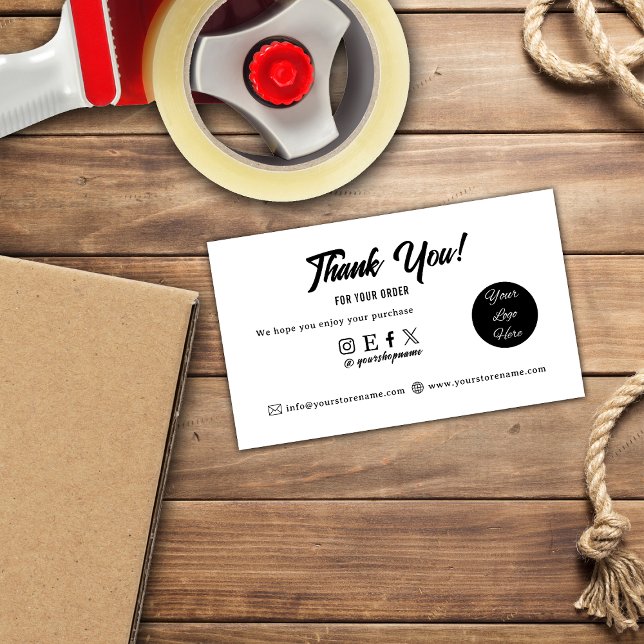 Minimalist Thank You Insert Business Card (Creator Uploaded)