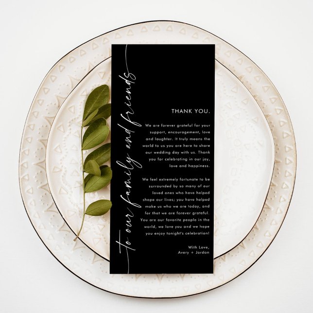 Minimalist Thank You Note, Wedding Thanks Napkin  (Creator Uploaded)