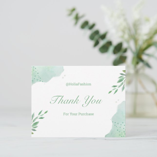 Minimalist Thank You Postcard (Standing Front)
