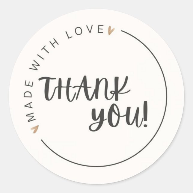 Minimalist Thank You Sticker  (Front)