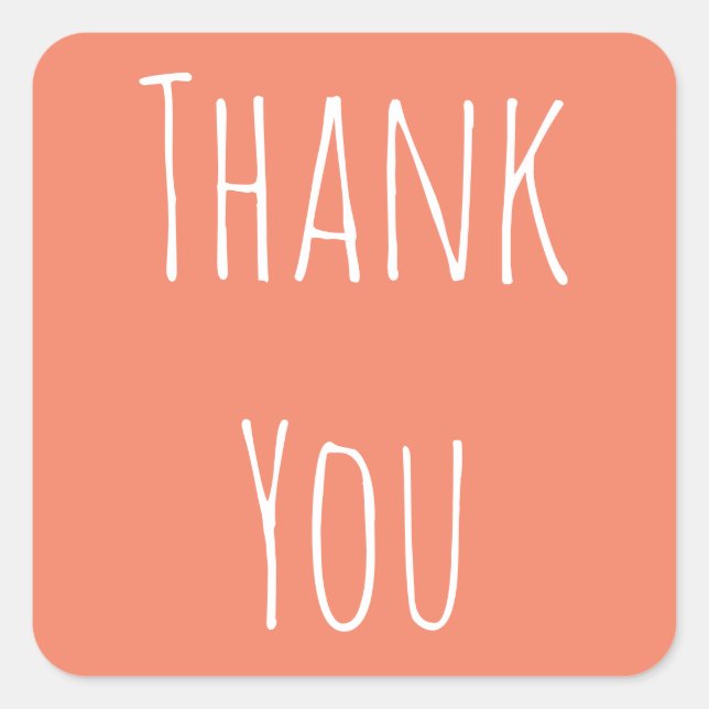 Minimalist Thank You Sticker (Front)