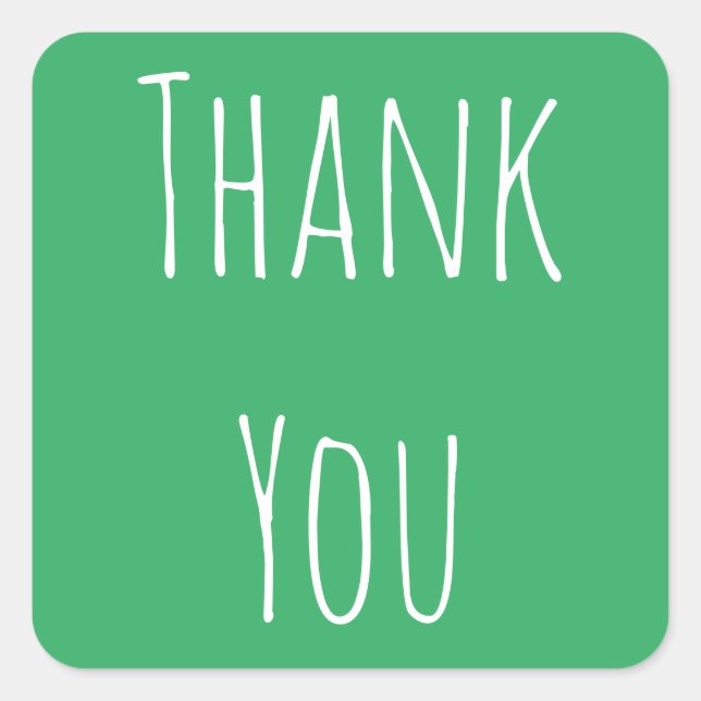 Minimalist Thank You Sticker (Front)