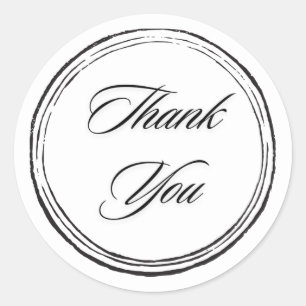 Minimalist thank you stickers