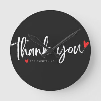 Minimalist "Thank You" Wall Clock