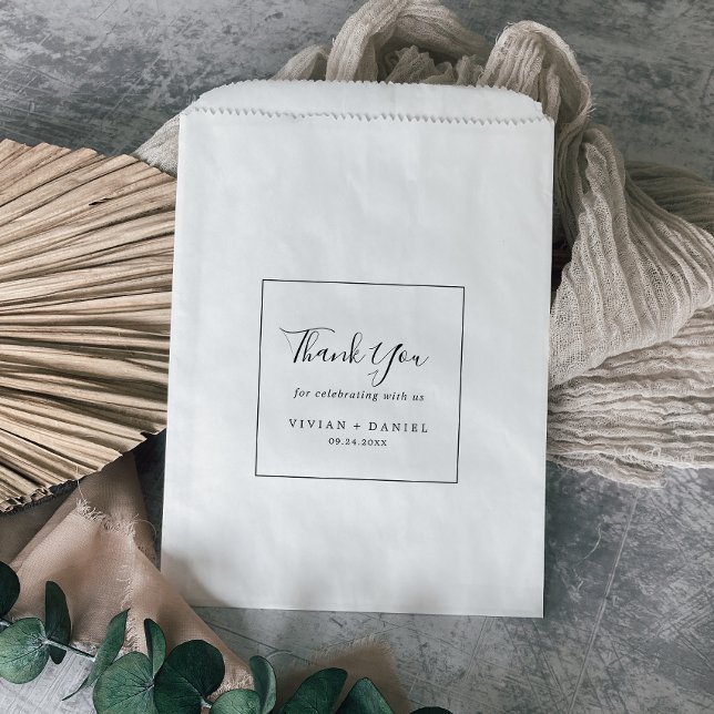 Minimalist Thank You Wedding Favour Bag (Creator Uploaded)
