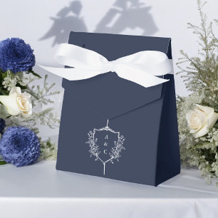 Minimalist Thank You Wedding Navy Blue Favour Favour Box