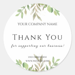 Minimalist Thank You Welcome Congratulations Classic Round Sticker