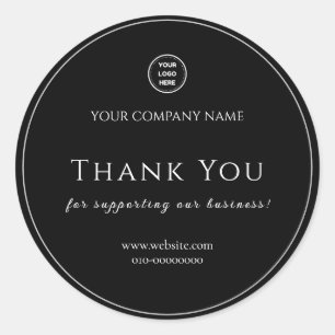 Minimalist Thank You Welcome Congratulations Classic Round Sticker