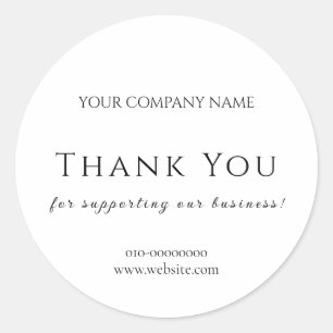 Minimalist Thank You Welcome Congratulations Classic Round Sticker