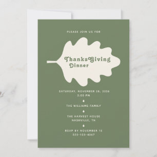 Minimalist Thanksgiving Dinner Invitation Card