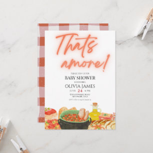 Minimalist that’s amore baby shower  invitation