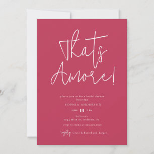 Minimalist That's Amore! Bridal Shower  Invitation