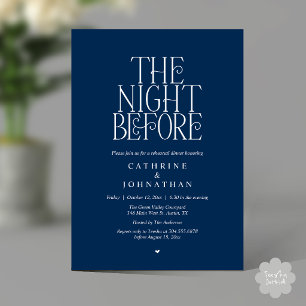 Minimalist "The Night Before" Rehearsal Dinner Invitation