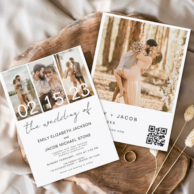 Minimalist The Wedding of Photo QR code Invitation (Creator Uploaded)