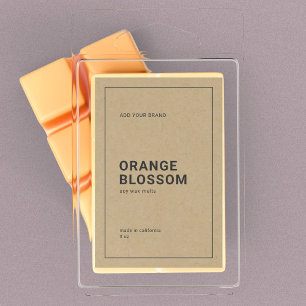 Minimalist Thin Grey Border Kraft Product Label