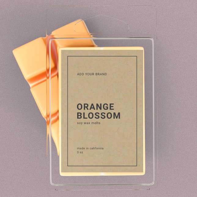 Minimalist Thin Grey Border Kraft Product Label (Creator Uploaded)