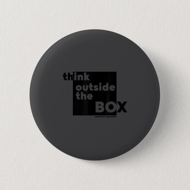 Minimalist Think Outside The Box  6 Cm Round Badge (Front)