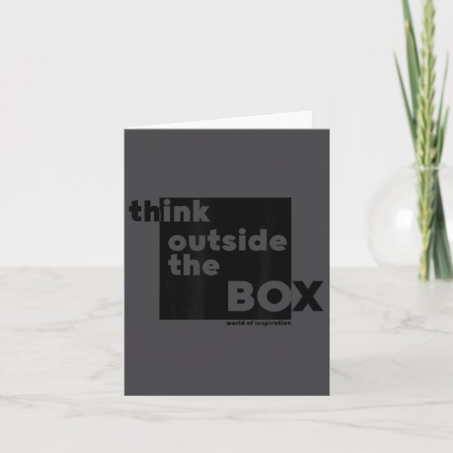 Minimalist Think Outside The Box  Card (Front)