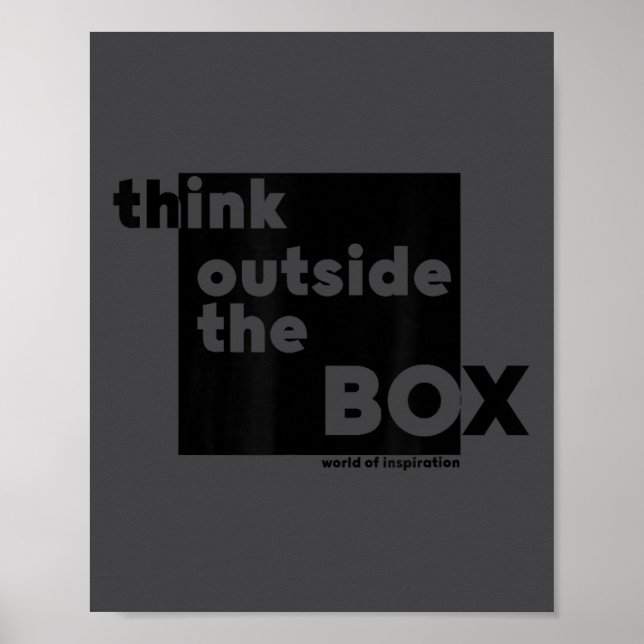 Minimalist Think Outside The Box  Poster (Front)