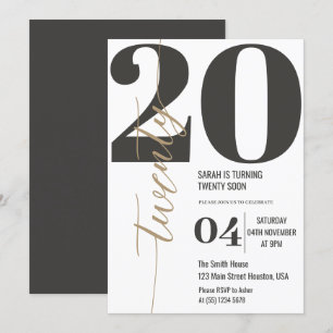 Minimalist Thirty 30th Birthday Party Invitation