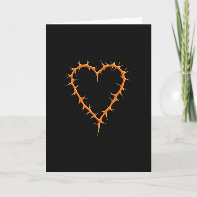 Minimalist Thorn Heart Card (Front)