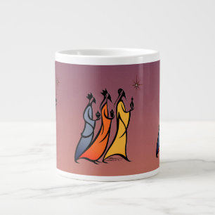 Minimalist Three Wise Men Large Coffee Mug