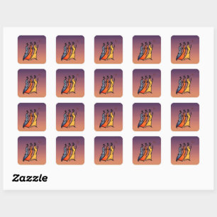 Minimalist Three Wise Men Square Sticker