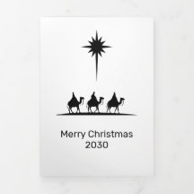 Minimalist Three Wise Men Star Church Christmas