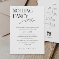 Minimalist Timeline QR code RSVP Micro Wedding