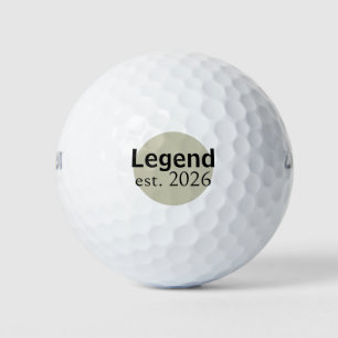 Minimalist Title Established Year Legend Golf Balls